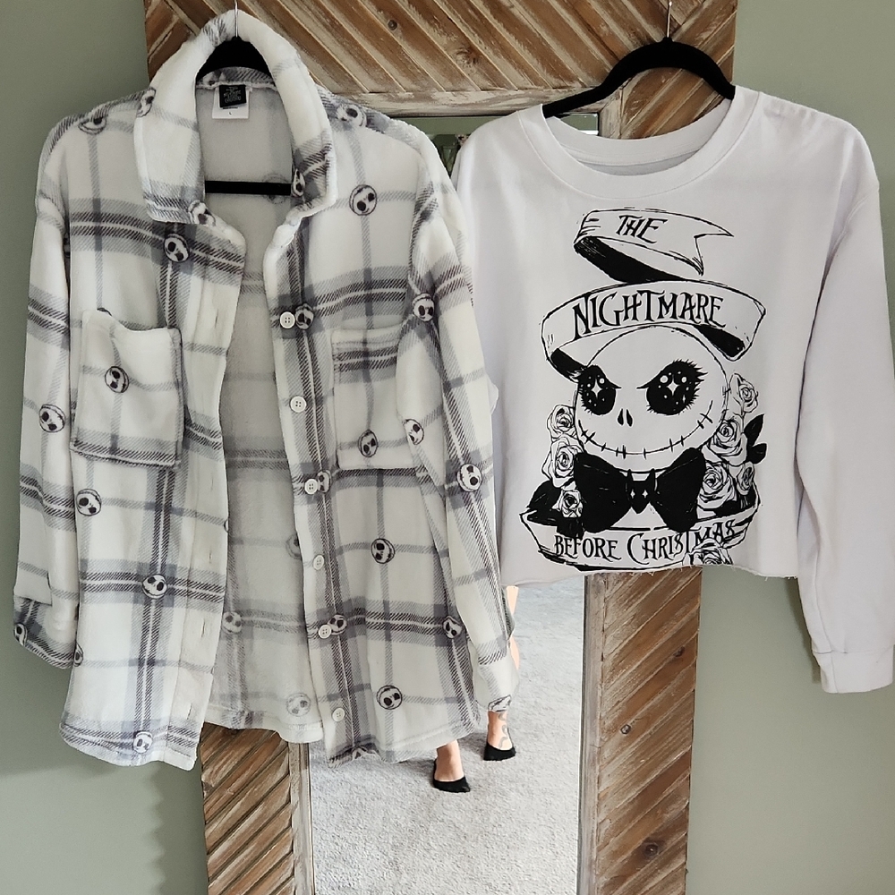 Plaid Button-Up Women Sweater - White and Gray